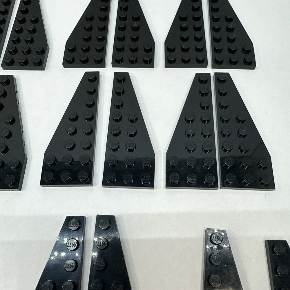 LEGO Parts - Black Wedge, Plate 8 x 3 Pentagonal Left & Right 50305‎ 50304 Lot